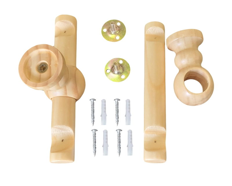 PACK 2 UNIDADES SOPORTE TECHO DOBLE DE MADERA 19/28 MM COLOR NATURAL - 3