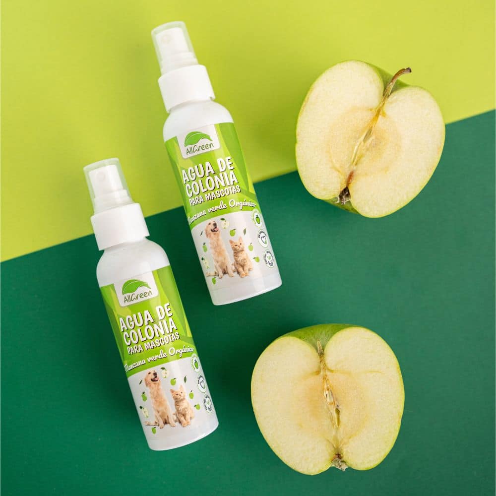 COLONIA PERROS GATOS ALLGREEN MASCOTAS MANZANA 100 ML VERDE - 2