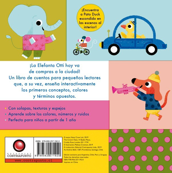 LIBRO CUENTOS INTERACTIVOS - LA ELEFANTA OTTI EN LA CIUDAD - MELISSA CROWTON - 8