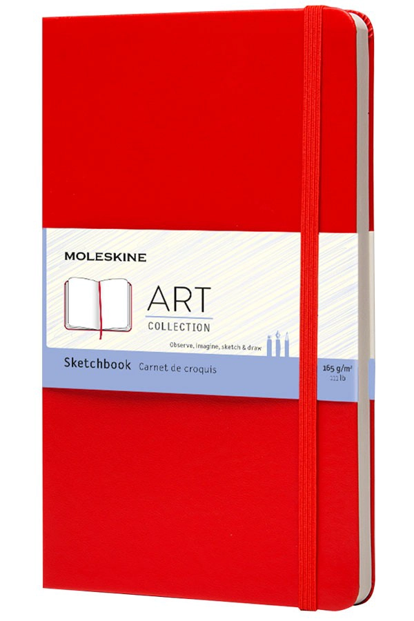 CUADERNO DE BOCETOS TAPA DURA GRANDE ROJO - 1