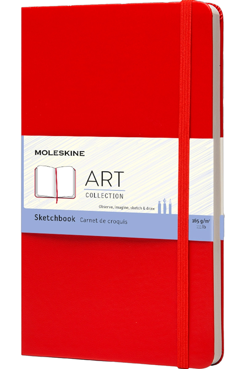 CUADERNO DE BOCETOS TAPA DURA GRANDE ROJO - 3