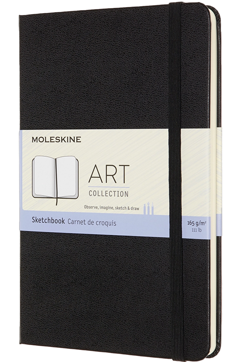 LIBRETA  CUADERNO MOLESKINE DE DIBUJO / MEDIANO / NEGRO - 5