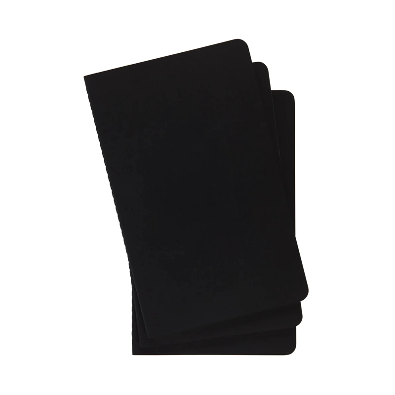 LIBRETAS CAHIER, GRANDES, NEGRAS, LISAS - 3