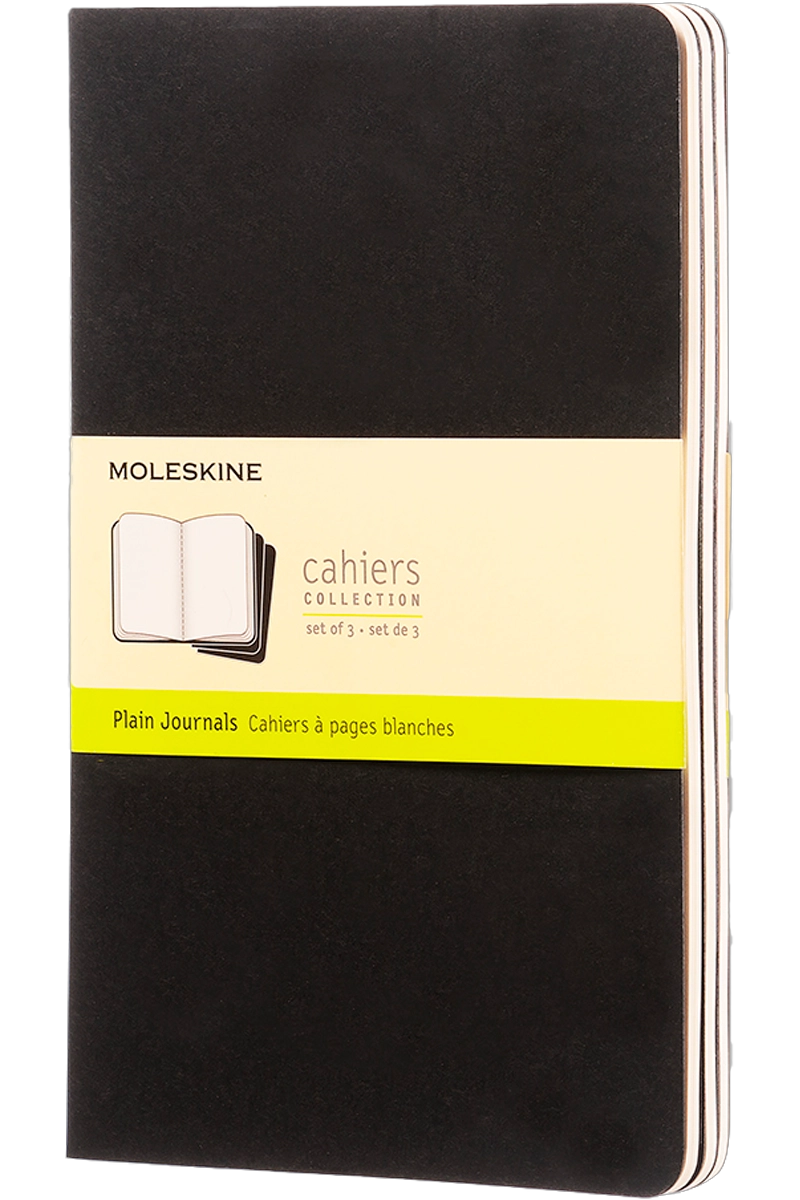 LIBRETAS CAHIER, GRANDES, NEGRAS, LISAS - 5