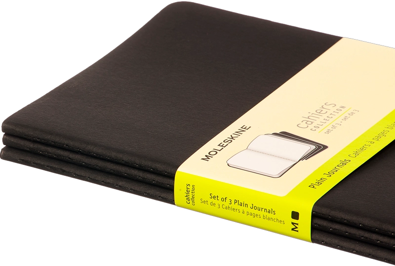LIBRETAS CAHIER, GRANDES, NEGRAS, LISAS - 6
