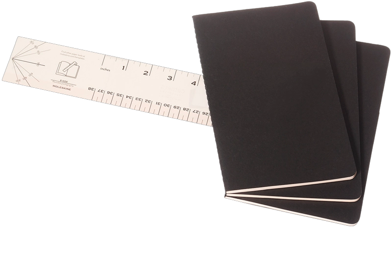 LIBRETAS CAHIER, GRANDES, NEGRAS, LISAS - 7