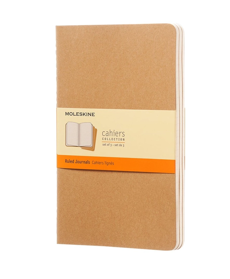 LIBRETAS MOLESKINE CAHIER SET DE 3 / GRANDE / MARRON KRAFT - 1