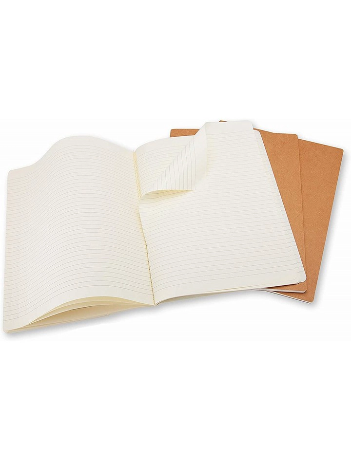 LIBRETAS MOLESKINE CAHIER SET DE 3 / GRANDE / MARRON KRAFT - 3