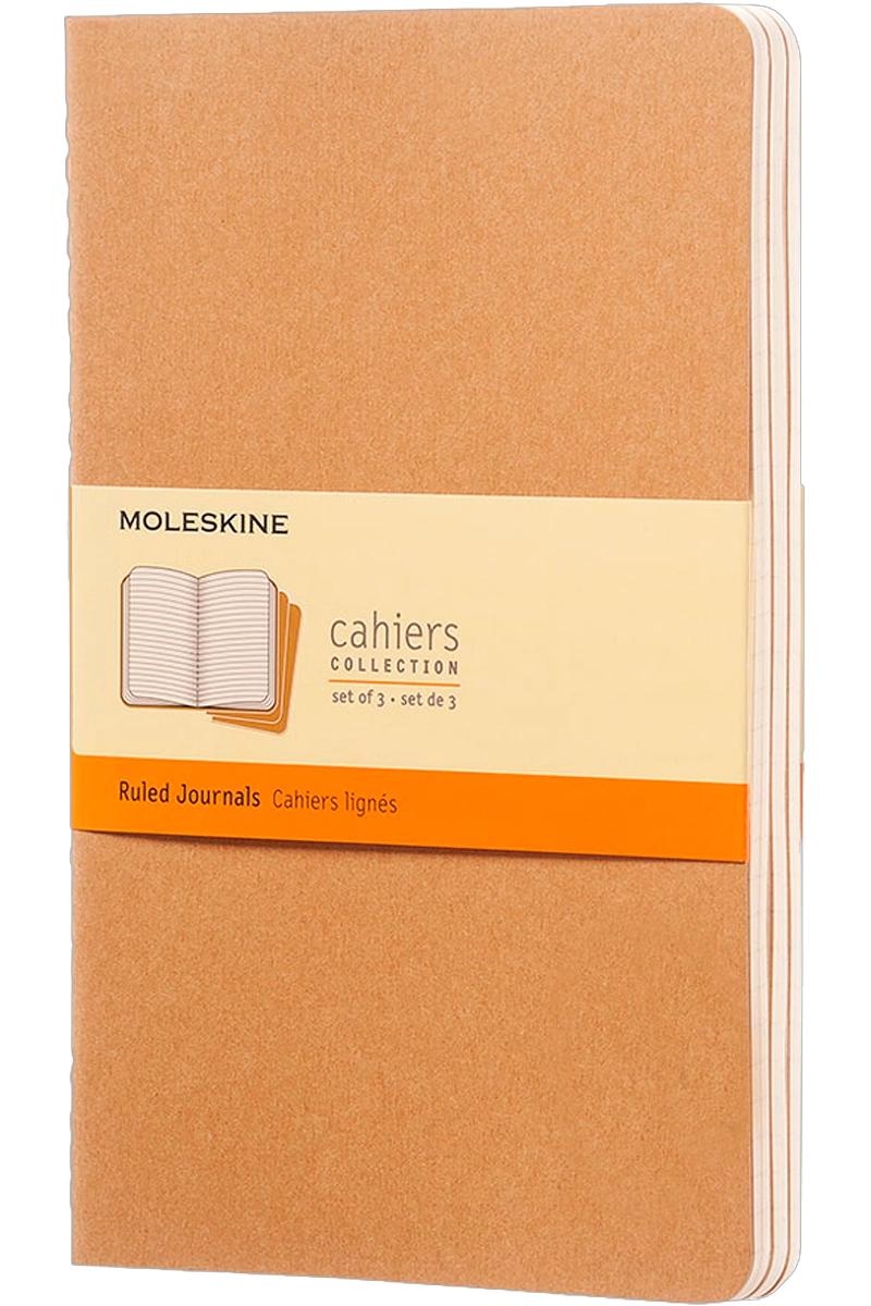LIBRETAS MOLESKINE CAHIER SET DE 3 / GRANDE / MARRON KRAFT - 5