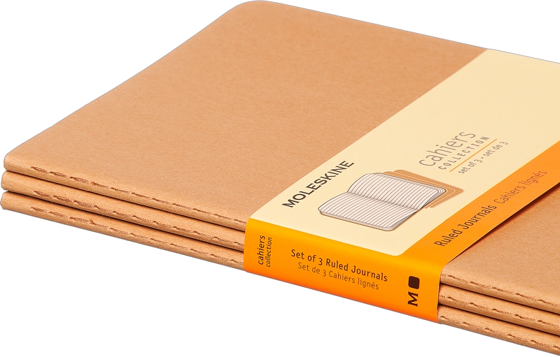 LIBRETAS MOLESKINE CAHIER SET DE 3 / GRANDE / MARRON KRAFT - 6