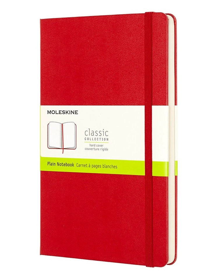 LIBRETA MOLESKINE CLASICA TAPA DURA ROJA L LISA - 1