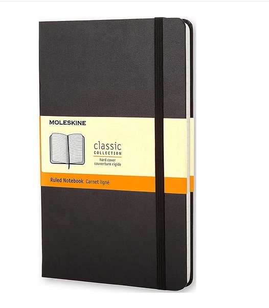 LIBRETA MOLESKINE CLASICA TAPA DURA NEGRA M DE RAYAS - 1