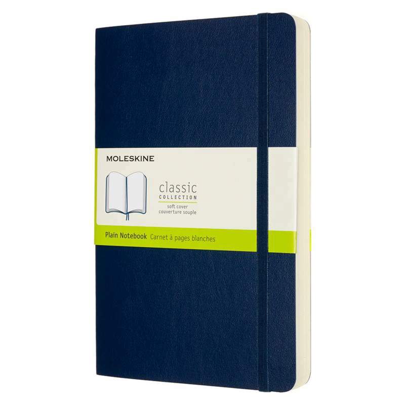 LIBRETA CLASICA TAPA BLANDA GRANDE AZUL LISA - 1
