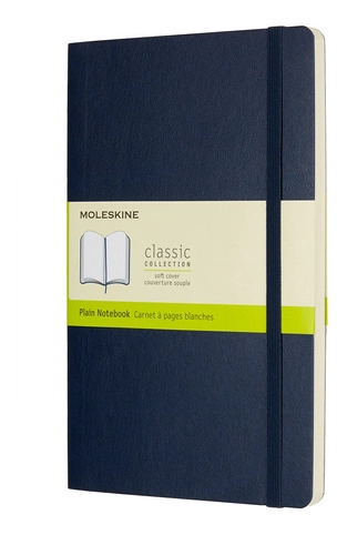 LIBRETA CLASICA TAPA BLANDA GRANDE AZUL LISA - 3