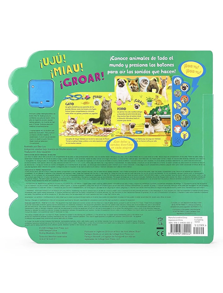 SONORO - 10 SONIDOS DE ANIMALES. ¡UJU! ¡MIAU! ¡GROAR! - 4