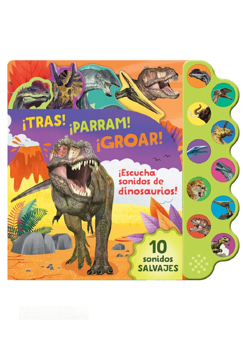 LIBRO 10 SONIDOS DE DINOSAURIOS. ¡TRAS! ¡PARRAM! ¡GROAR!. - LIBRO SONORO - 4