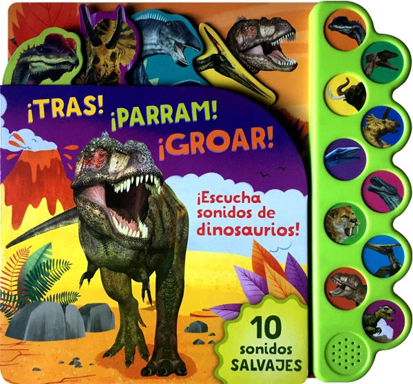 LIBRO 10 SONIDOS DE DINOSAURIOS. ¡TRAS! ¡PARRAM! ¡GROAR!. - LIBRO SONORO - 6