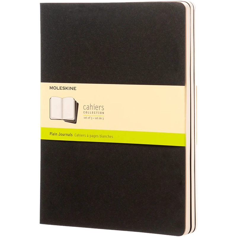 PACK X3 LIBRETAS MOLESKINE CAHIER XL NEGRO LISA - 1
