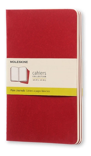MOLESKINE LIBRETAS CAHIER. SET DE 3 / GRANDE / ROJO - 2