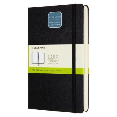 MOLESKINE CUADERNO CLASICO EXPANDED / GRANDE / NEGRO / LISA - 1