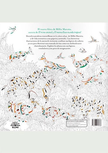 LIBRO LA SABANA SALVAJE. UNA AVENTURA PARA COLOREAR - MILLIE MAROTTA - 6
