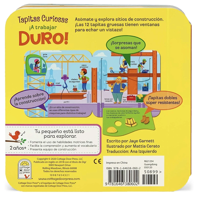 LIBRO TAPITAS CURIOSAS - A TRABAJAR DURO! - JAYE GARNETT - 3