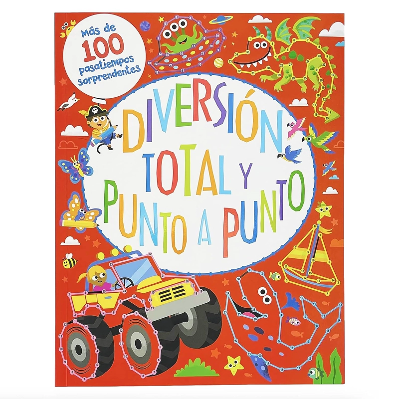 LIBRO 100 PASATIEMPOS - DIVERSION TOTAL Y PUNTO A PUNTO - COTTAGE - 1