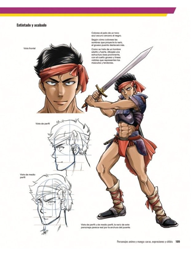 LIBRO DIBUJAR Y COLOREAR - CARAS. ANIME Y MANGA - NAO YAZAWA - 4
