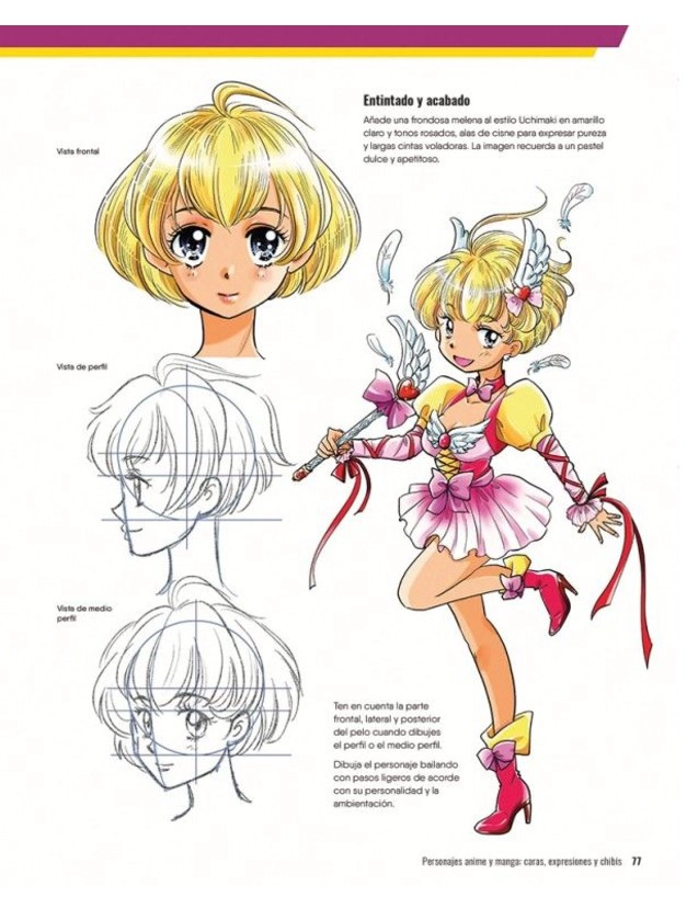 LIBRO DIBUJAR Y COLOREAR - CARAS. ANIME Y MANGA - NAO YAZAWA - 5