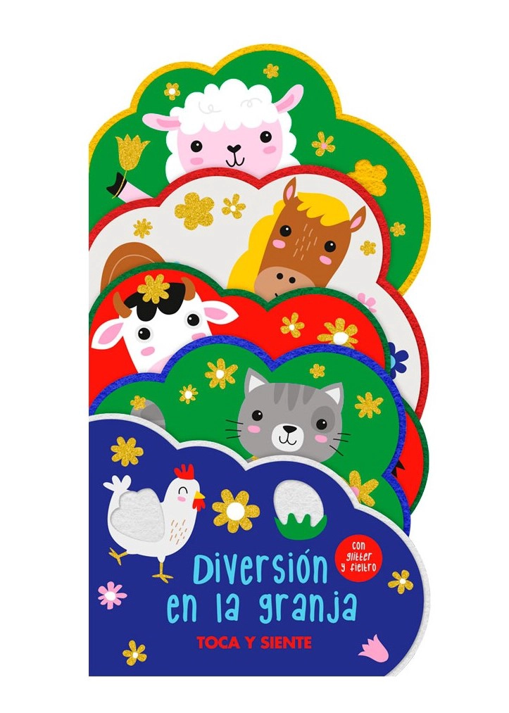 LIBRO TOCA Y SIENTE FIELTRO - DIVERSION EN LA GRANJA - TANJA LOUWERS - 1