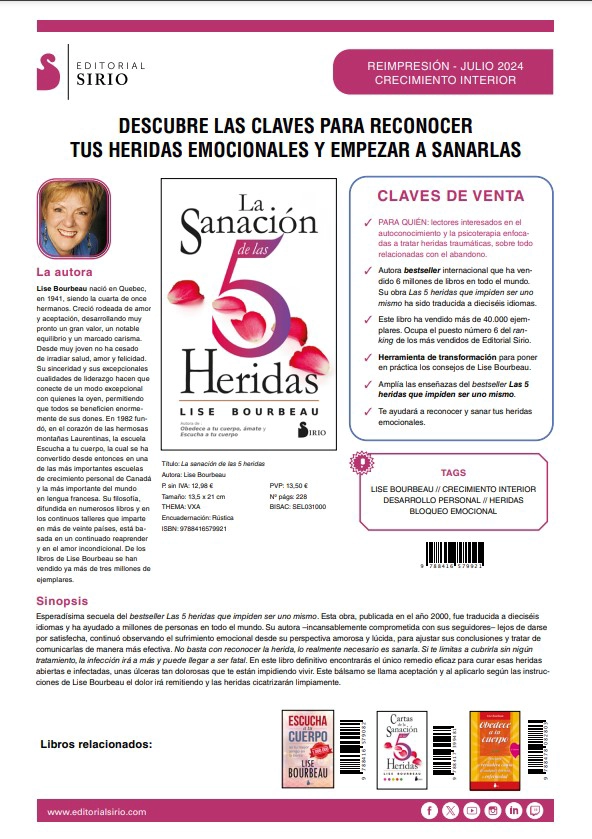 LIBRO LA SANACION DE LAS 5 HERIDAS - BOURBEAU LISE - 3