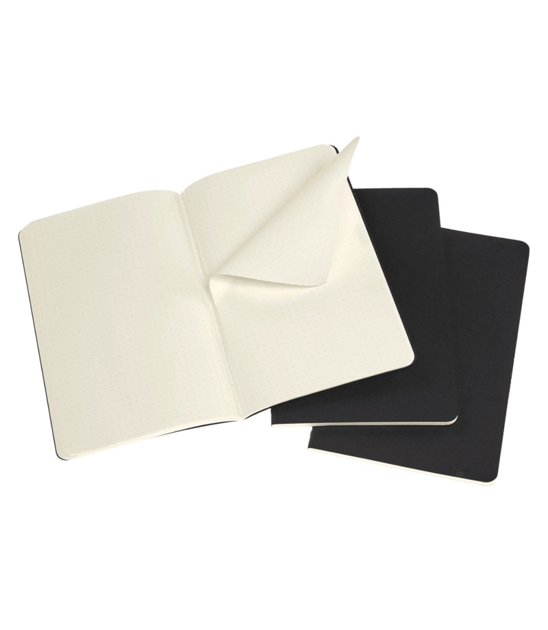 LIBRETAS CAHIER. SET DE 3 - T. BLANDA GRANDE NEGRO DE PUNTOS - 2