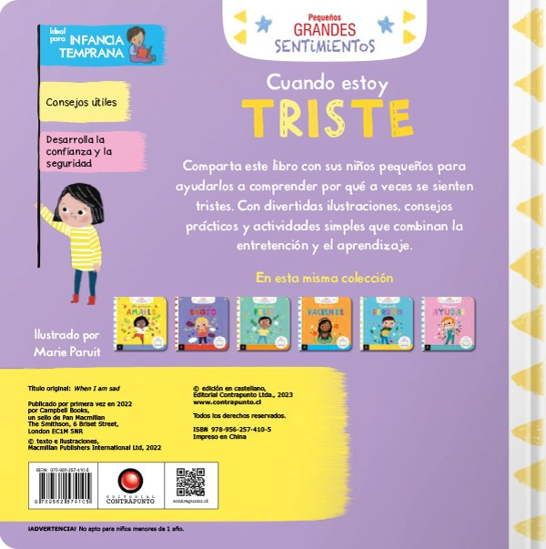 LIBRO PEQUEÑOS GRANDES SENTIMIENTOS - CUANDO ESTOY TRISTE - MARIE PARUIT - 4