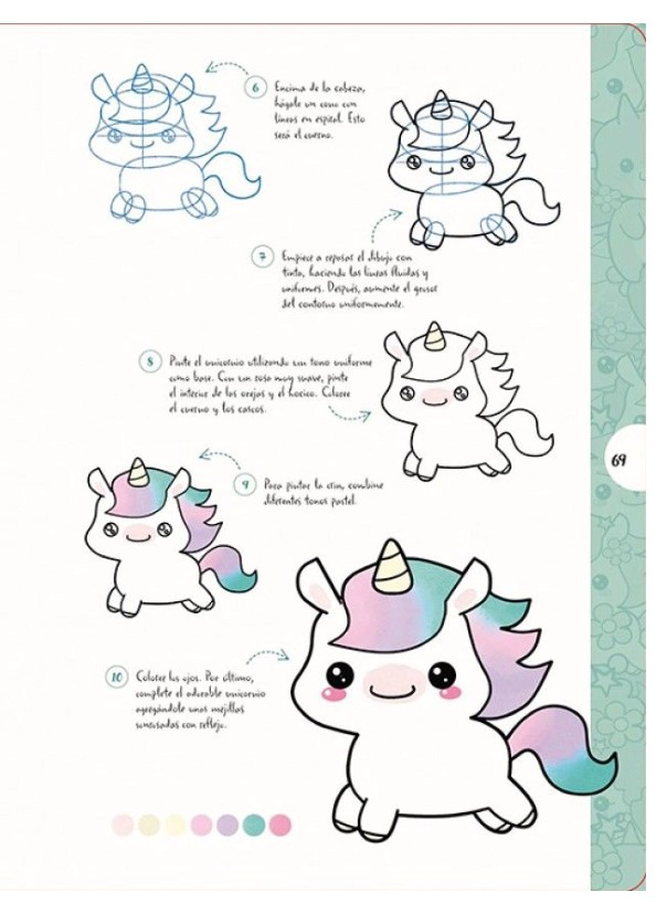 LIBRO DIBUJAR EN 10 PASOS - KAWAII - CHIE KUTSUKAWA - 3