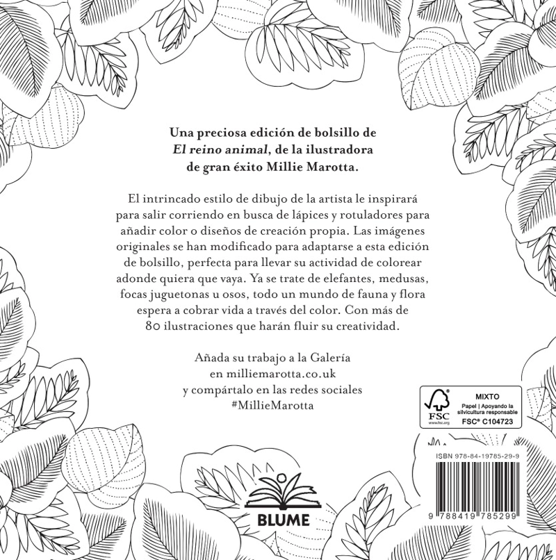 LIBRO MINIATURAS PARA COLOREAR - REINO ANIMAL - MILLIE MAROTTA - 3