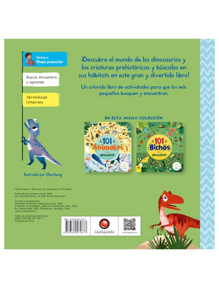 LIBRO 101 DINOSAURIO PARA DESCUBRIR - CAMBELL BOOKS - 3