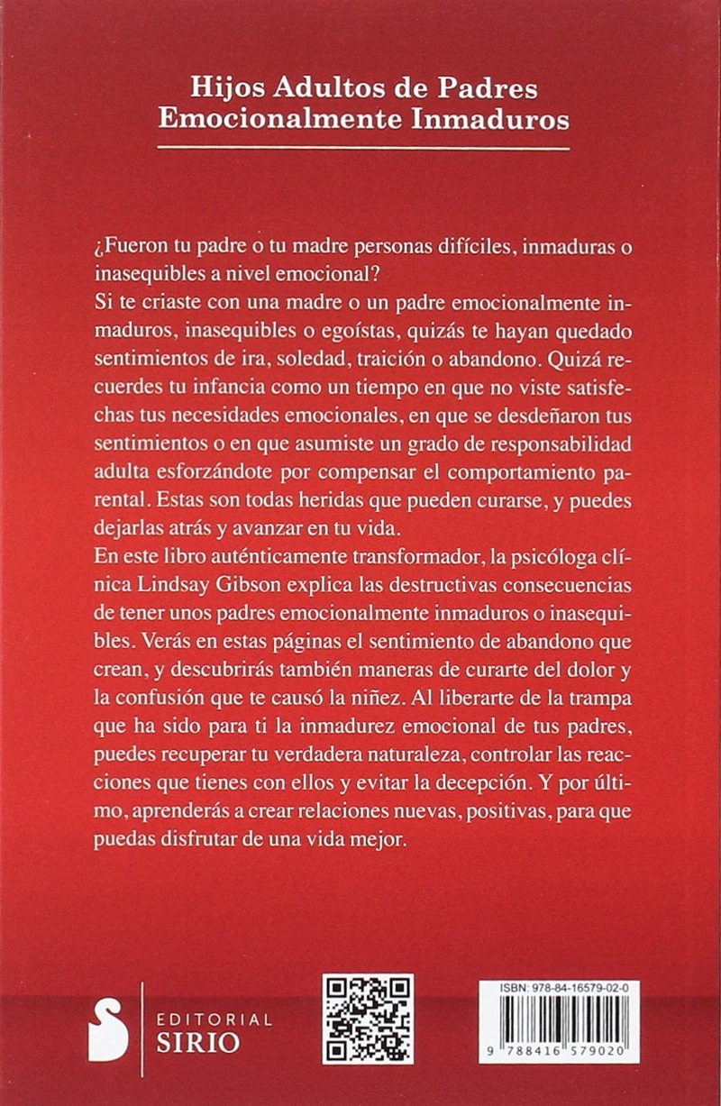 LIBRO HIJOS ADULTOS DE PADRES EMOCIONALMENTE INMADUROS - LINDSAY GIBSON - 2