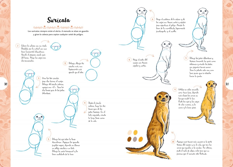 LIBRO DIBUJAR EN 10 PASOS: ANIMALES ADORABLES - JUSTINE LECOUFFE - 2