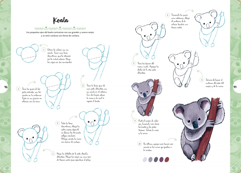 LIBRO DIBUJAR EN 10 PASOS: ANIMALES ADORABLES - JUSTINE LECOUFFE - 3