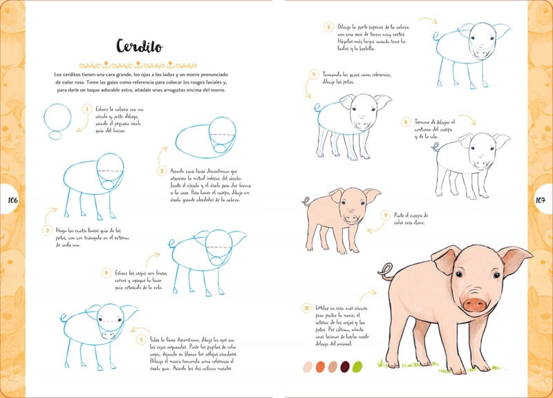 LIBRO DIBUJAR EN 10 PASOS: ANIMALES ADORABLES - JUSTINE LECOUFFE - 4
