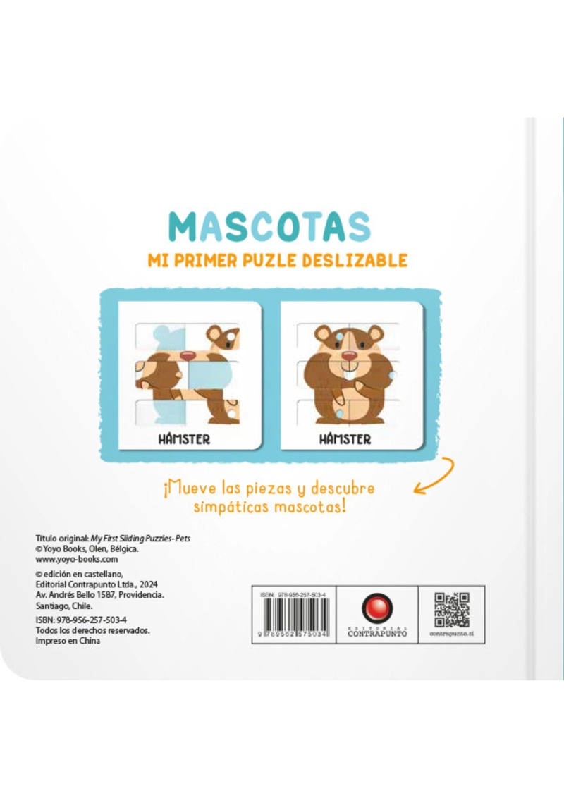 LIBRO MASCOTAS. MI PRIMER PUZLE DESLIZABLE - YOYO BOOKS - 3