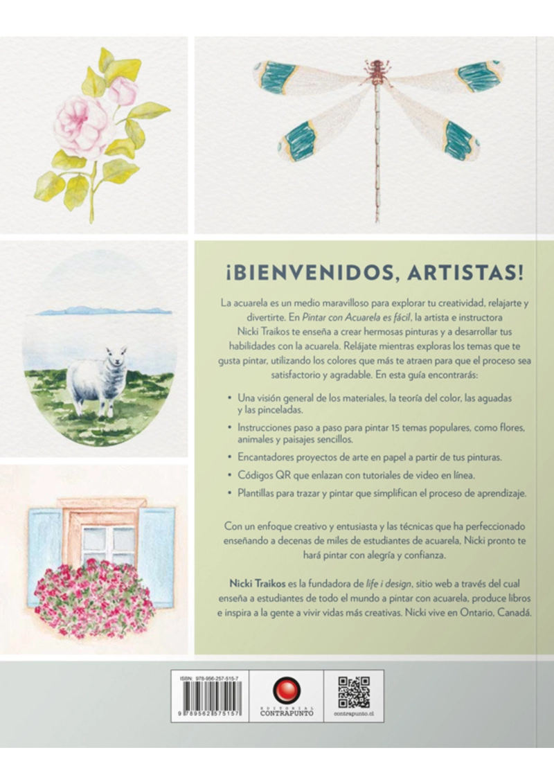 LIBRO PINTAR CON ACUARELA ES FÁCIL - NICKI TRAIKOS - 6