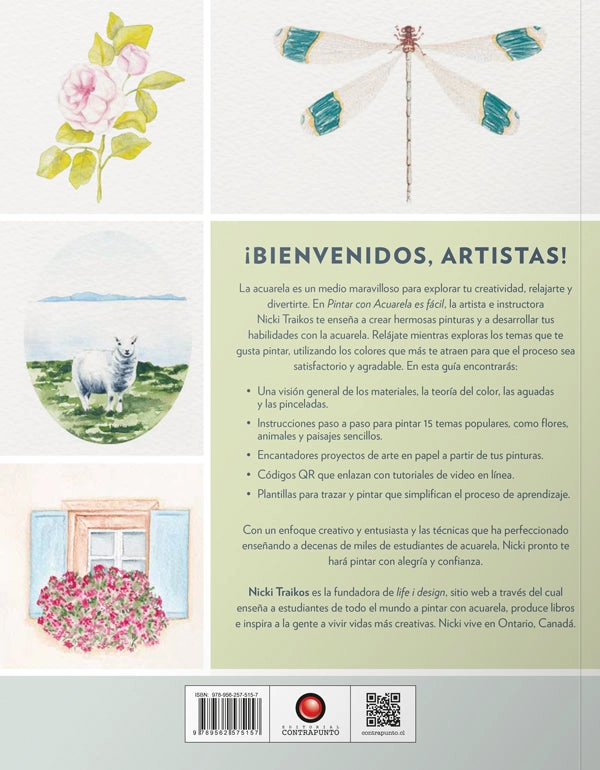 LIBRO PINTAR CON ACUARELA ES FÁCIL - NICKI TRAIKOS - 9