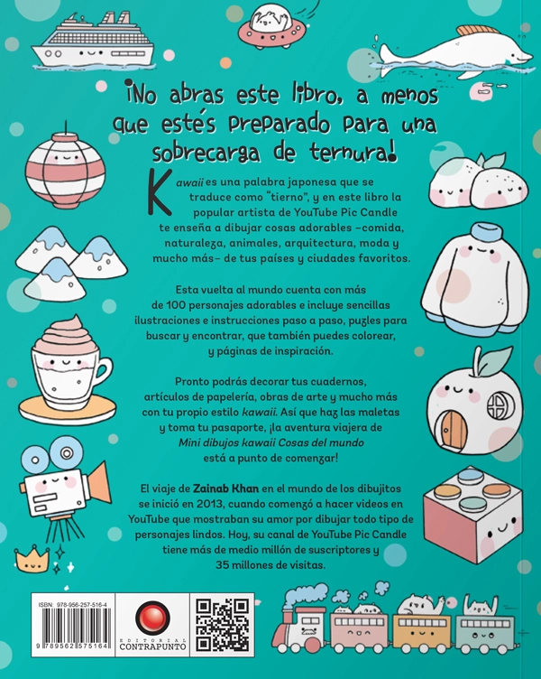 LIBRO MINI DIBUJOS KAWAII. COSAS DEL MUNDO - ZAINAB KHAN - 6