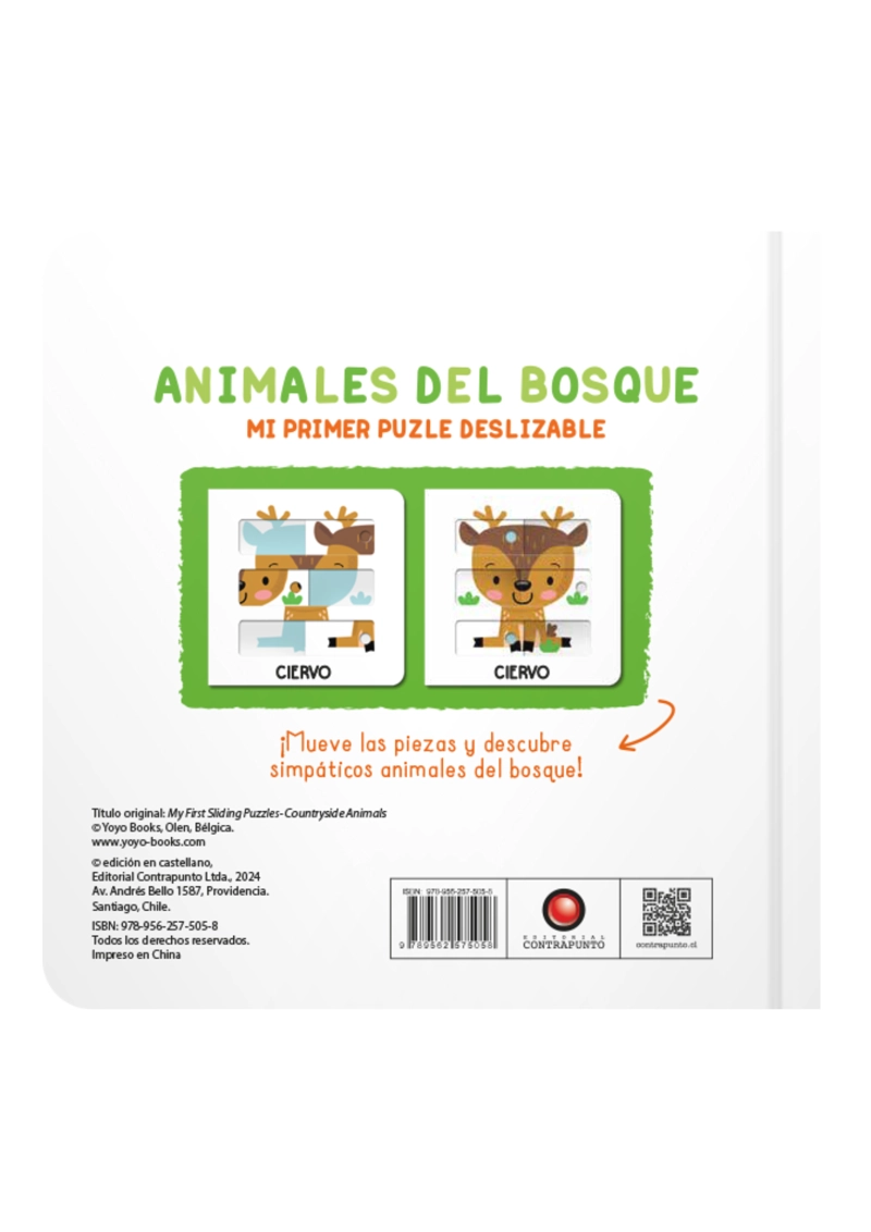 LIBRO ANIMALES DEL BOSQUE. MI PRIMER PUZLE DESLIZABLE - YOYO BOOKS - 2