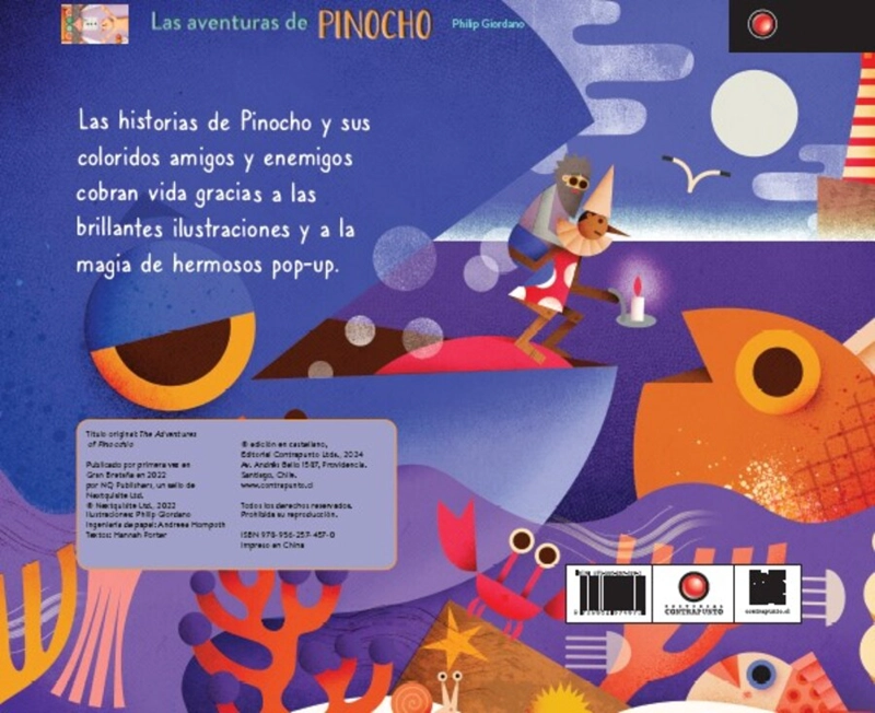 LIBRO LAS AVENTURAS DE PINOCHO - POP UP - HANNAH PORT - 6