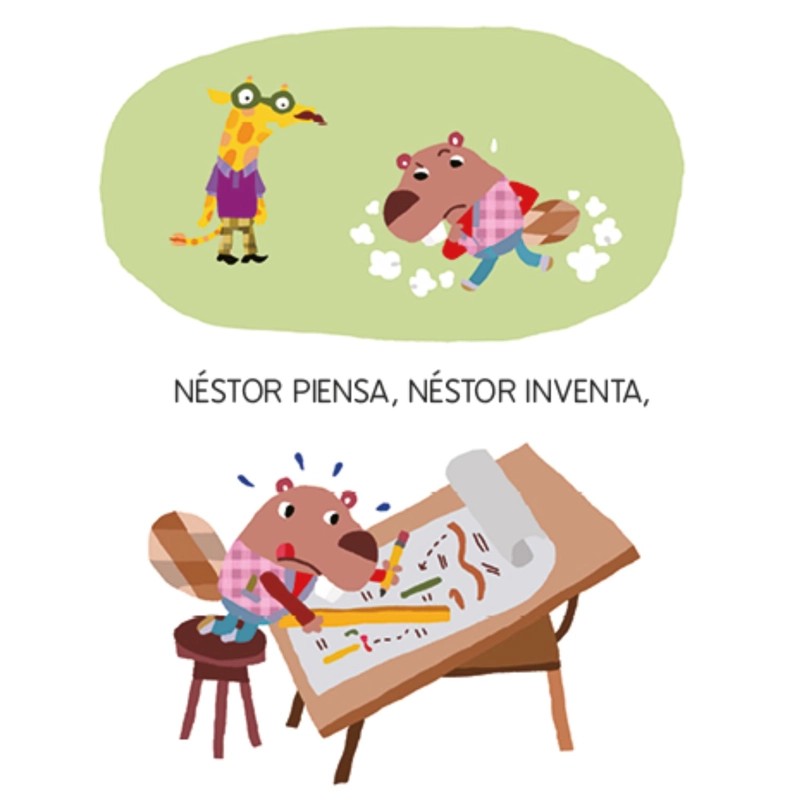 LIBRO INFANTIL LEE Y CANTA CON CARACOLINO - NESTOR EL CASTOR CANIZALES - 6