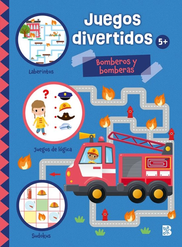 LIBRO INFANTIL BOMBEROS Y BOMBERAS - JUEGOS DIVERTIDOS BALLON - 5