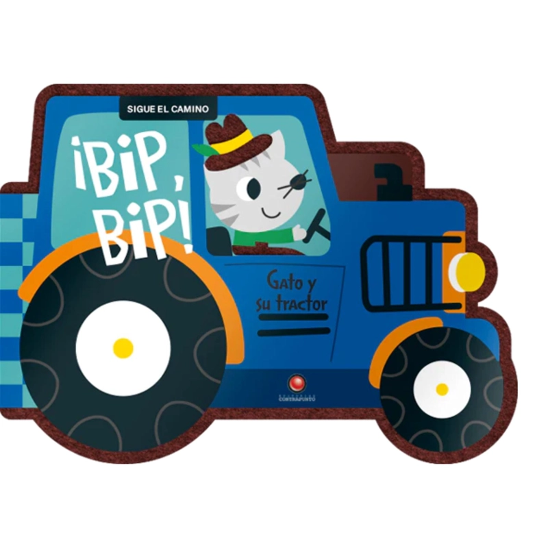 LIBRO INFANTIL SIGUE EL CAMINO GATO Y SU TRACTOR ¡BIP, BIP! DEBORAH VAN DE LEIJGRAAF - 1