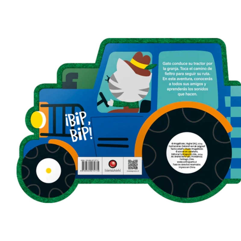 LIBRO INFANTIL SIGUE EL CAMINO GATO Y SU TRACTOR ¡BIP, BIP! DEBORAH VAN DE LEIJGRAAF - 2